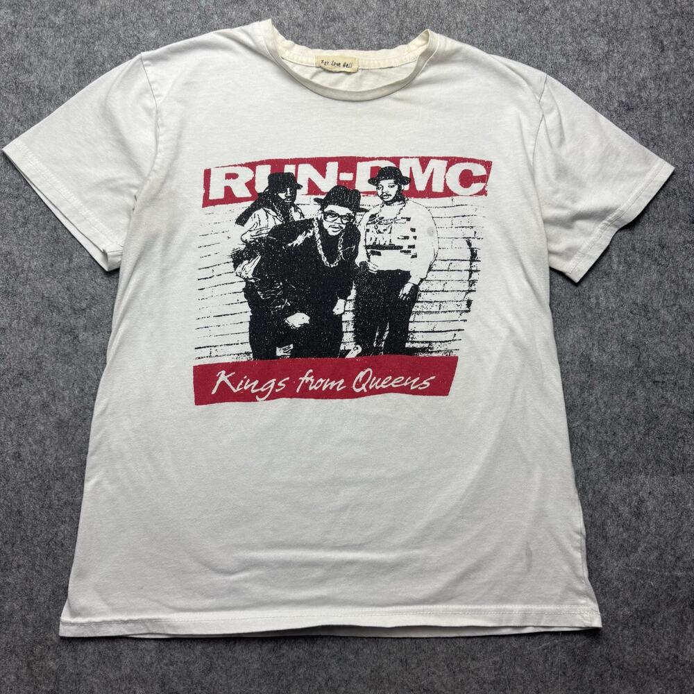 Vintage Run DMC Shirt Womens Medium Kings From Queens Band Tee Hip Hop Music